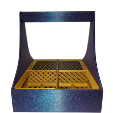 Portable Organizer -Multi Colored Purple with 4 Baskets 